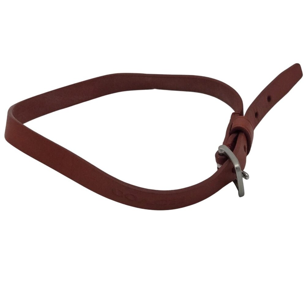 Coach Replacement Strap 1/2" Wide X 18" Long Tan Leather With Silver Buckle